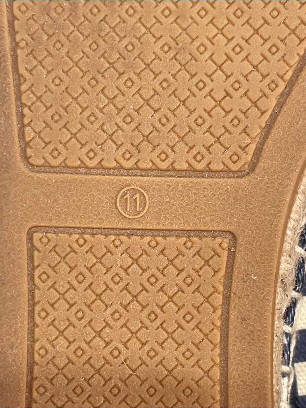 Tory Burch Espadrille Flats Women's 11 Logo Slip On Flats Gingham Check Blue - Picture 4 of 7
